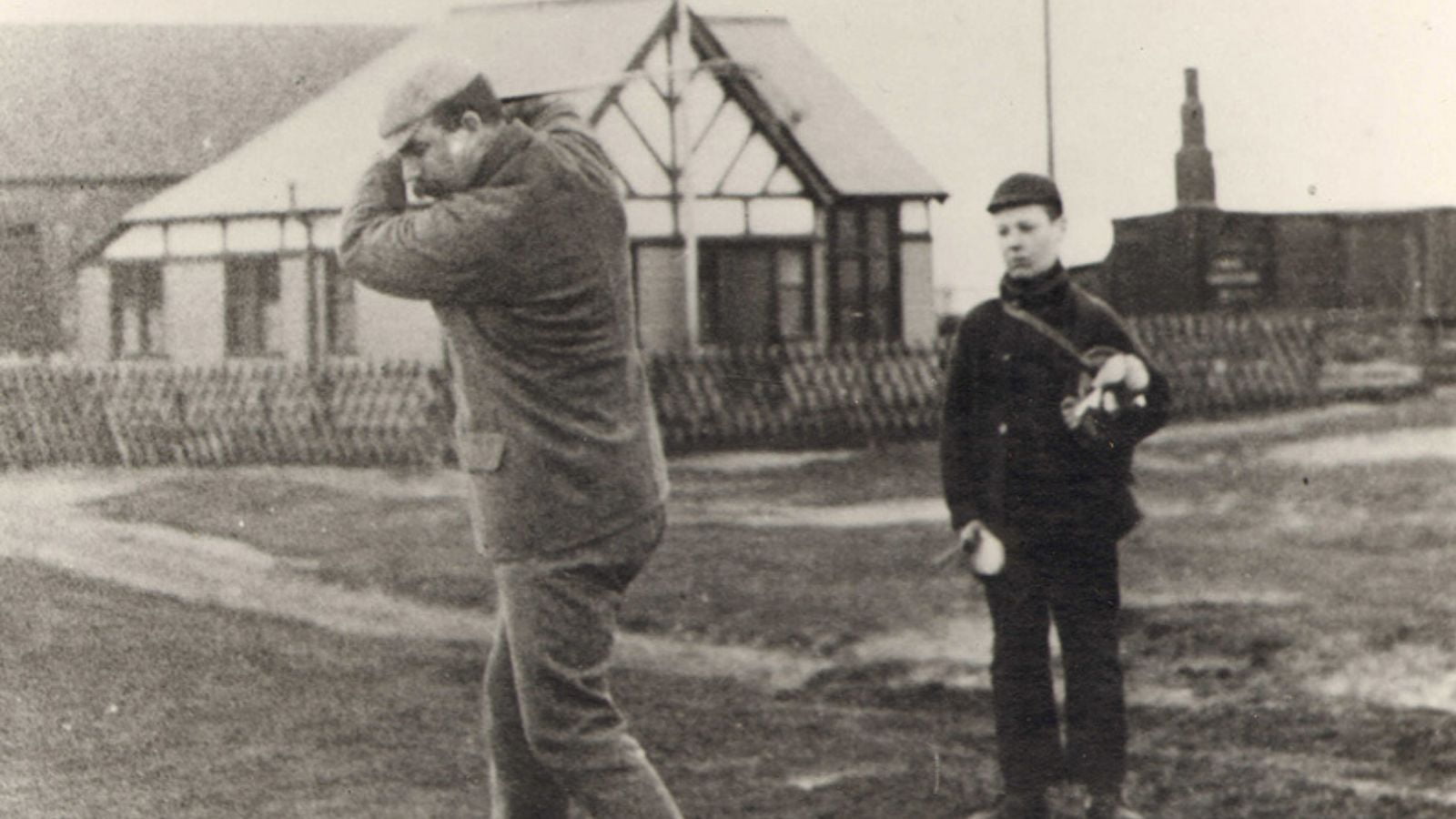 History of Golf - A man on a course in Hartlepool, England, United Kingdom, 1890
